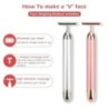 T-Shape 24k Energy Beauty Bar Vibrant Facial Roller Maser Dispozitiv de lifting facial Instrument de masaj antirid pentru strâng