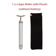T-Shape 24k Energy Beauty Bar Vibrant Facial Roller Maser Dispozitiv de lifting facial Instrument de masaj antirid pentru strâng