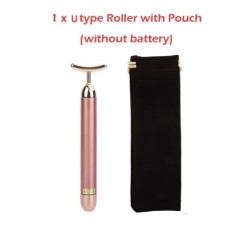 T-Shape 24k Energy Beauty Bar Vibrant Facial Roller Maser Dispozitiv de lifting facial Instrument de masaj antirid pentru strâng