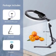 26CM Fotografie Iluminat Telefon Lumină inel Trepied Stand Foto Led Selfie Telecomandă Umplere Inel Lampă Video Youtube Live COO