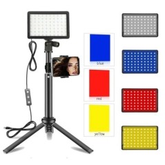 LED Fotografie Video Lumină Panou Iluminare Kit Lampă Studio Foto Pentru Filmare Live Streaming Youbube Cu Trepied Filtre RGB