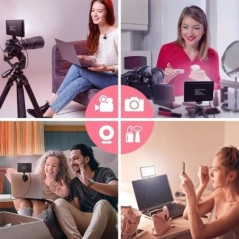 LED Fotografie Video Lumină Panou Iluminare Kit Lampă Studio Foto Pentru Filmare Live Streaming Youbube Cu Trepied Filtre RGB