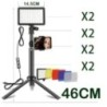 LED Fotografie Video Lumină Panou Iluminare Kit Lampă Studio Foto Pentru Filmare Live Streaming Youbube Cu Trepied Filtre RGB