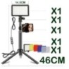 LED Fotografie Video Lumină Panou Iluminare Kit Lampă Studio Foto Pentru Filmare Live Streaming Youbube Cu Trepied Filtre RGB