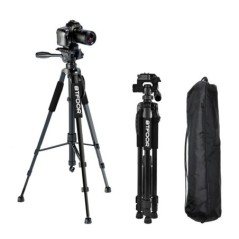 Telefon de călătorie Self Trepied Aluminiu Înalt 55” 140CM Stand cu plăci rapide Montare Pan Head pentru Canon Nikon DSLR SLR Ap