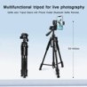 Telefon de călătorie Self Trepied Aluminiu Înalt 55” 140CM Stand cu plăci rapide Montare Pan Head pentru Canon Nikon DSLR SLR Ap