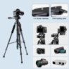 Telefon de călătorie Self Trepied Aluminiu Înalt 55” 140CM Stand cu plăci rapide Montare Pan Head pentru Canon Nikon DSLR SLR Ap