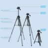 Telefon de călătorie Self Trepied Aluminiu Înalt 55” 140CM Stand cu plăci rapide Montare Pan Head pentru Canon Nikon DSLR SLR Ap