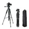 Telefon de călătorie Self Trepied Aluminiu Înalt 55” 140CM Stand cu plăci rapide Montare Pan Head pentru Canon Nikon DSLR SLR Ap
