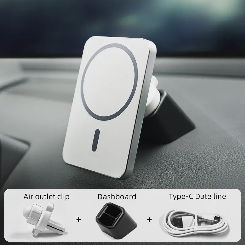 Suport pentru încărcător auto fără fir magnetic de 15 W pentru telefon absorbabil pentru iPhone 15 14 13 Pro Max Suport de încăr