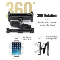 SEAMETAL Pernă telescopică din spate pentru mașină Suport telefon tabletă Scaun auto rotativ Suport din spate Suport pentru teti
