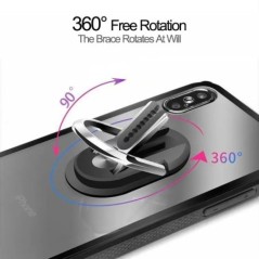Suport magnetic rotativ pentru telefon mobil pentru iPhone Samsung Suport de suport pentru telefon cu inel metalic pentru mașină