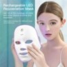 Mască facială CkeyiN LED pentru terapie cu lumină roșie, 7 culori, radiofrecvență fotonică, întinerirea pielii, instrument de în
