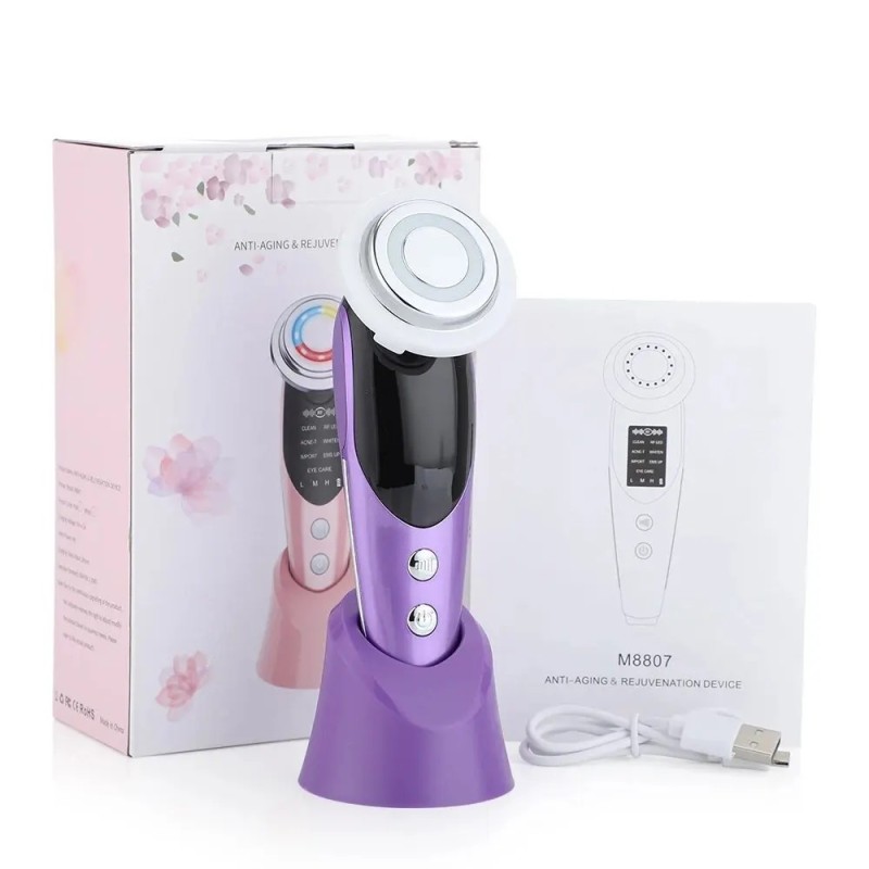 Dispozitive de lifting facial 7 în 1 EMS RF Microcurent pentru întinerirea pielii Femei Masaj facial Terapie cu lumină Anti-îmbă Dispozitive de lifting facial 7 în 1 EMS RF Microcurent pentru întinerirea pielii Femei Masaj facial Terapie cu lumină Anti-îmbă