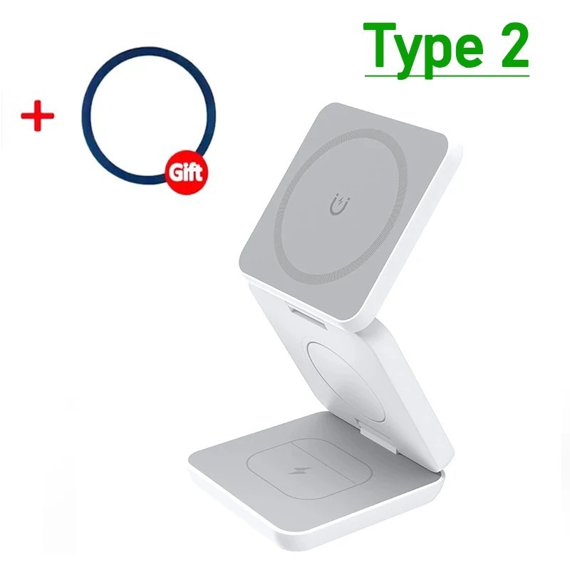 30W 3 în 1 suport magnetic pentru încărcător fără fir pentru iPone 15 14 13 12 Pro Max Airpods Pro iWatch 8 7 6 Stație de andoca