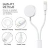Cablu pentru încărcător wireless Apple iWatch Watch 8 7 6 SE Încărcare pentru iPhone 14 13 12 11 Cablu de încărcare USB Lightnin