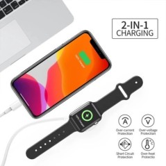 Cablu pentru încărcător wireless Apple iWatch Watch 8 7 6 SE Încărcare pentru iPhone 14 13 12 11 Cablu de încărcare USB Lightnin