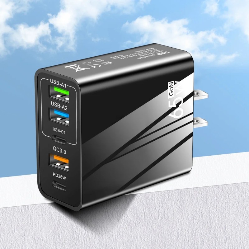 Încărcător USB GaN 65W PD Tip C Încărcare rapidă Încărcător pentru telefon Adaptatori de alimentare pentru iPhone 15 14 Xiaomi S