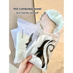 Prosop compresă fierbinte ureche agățată moale prietenos cu pielea încălzire cu abur compresă caldă rece prosop de față compresă