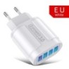 USLION 4 porturi Încărcător USB Încărcare rapidă 3.0 48W Adaptor pentru telefon pentru iPhone Xiaomi EU/KR/AU Plug Încărcător ra