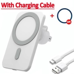 Încărcător magnetic de mașină fără fir de 30W MacSafe pentru iPhone 15 14 13 12 Pro Max Xiaomi Samsung Suport pentru telefon cu 