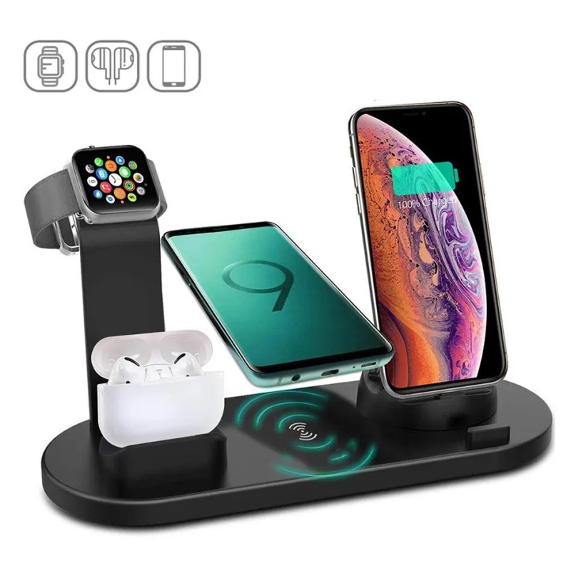 30W 7 în 1 suport pentru încărcător fără fir pentru iPhone 14 13 12 11 XR Apple Watch Airpods Pro iWatch 8 7 6 Stație de andocar