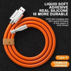 Cablu USB tip C de încărcare rapidă 120W 7A Cablu cot cu rotație de 180 de grade pentru joc pentru încărcător de telefon Xiaomi 