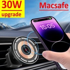 Suport de telefon pentru încărcător fără fir pentru mașină magnetică de 30W pentru iPhone 14 13 12 Pro Max Mini încărcătoare pen