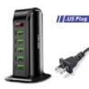 Hub de încărcare USB cu mai multe porturi USLION 5 pentru telefonul mobil Conexiune UE Regatul Unit SUA Afișaj LED Încărcare USB