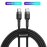 Cablu USB C la USB tip C Baseus 100W pentru iPhone 15 Plus Pro max USB C PD cablu de încărcare rapidă Cablu USB-C tip c pentru M