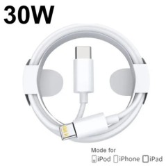Cablu original de încărcare rapidă USB tip C la Lightning de 30 W PD pentru Apple iPhone 14 13 12 11 Cablu de date de încărcare 