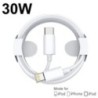 Cablu original de încărcare rapidă USB tip C la Lightning de 30 W PD pentru Apple iPhone 14 13 12 11 Cablu de date de încărcare 