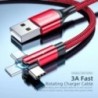 Cablu de încărcare rapidă Essager 3A Încărcător de date micro USB tip C pentru telefonul mobil iPhone Xiaomi 540 Rotire cablu de