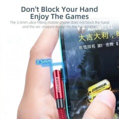 Cablu de încărcare rapidă Essager 3A Încărcător de date micro USB tip C pentru telefonul mobil iPhone Xiaomi 540 Rotire cablu de