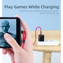 Cablu de încărcare rapidă Essager 3A Încărcător de date micro USB tip C pentru telefonul mobil iPhone Xiaomi 540 Rotire cablu de