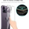 Sticlă securizată 4 în 1 pentru iPhone 15 14 13 11 Pro Max 12 Mini Plus 15Plus 15Pro 14Pro Protector pentru ecran din spate cu f