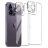 Sticlă securizată 4 în 1 pentru iPhone 15 14 13 11 Pro Max 12 Mini Plus 15Plus 15Pro 14Pro Protector pentru ecran din spate cu f