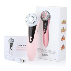 Masaj facial EMS Terapia cu LED-uri cu ioni sonici Vibrații pentru strângerea pielii Lifting facial Dispozitiv de înfrumusețare 