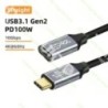 Cablu de prelungire USB C 3.1 Gen2 10Gbps tip C la C PD 100W QC4.0 3.0 5A Cablu de încărcare rapidă pentru MacBook Pro 4k 60Hz C