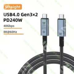 Cablu USB4.0 40Gbps tip C la C PD3.1 240W Cablu de încărcare ultra-rapidă 8K@60Hz pentru PS5 Nintendo Switch Galaxy S22 MacBook 