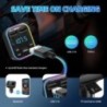 Transmițător FM Bluetooth 5.0 pentru mașină PD Type-C Dual USB 3.1A Încărcător rapid Lumină ambientală colorată Player modulator