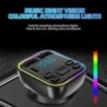 Transmițător FM Bluetooth 5.0 pentru mașină PD Type-C Dual USB 3.1A Încărcător rapid Lumină ambientală colorată Player modulator