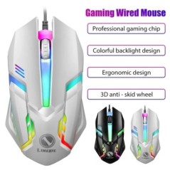 Limei S1 E Sports LED Mouse cu fir iluminat din spate luminos USB cu fir pentru laptop de birou Mute Mouse pentru jocuri pentru 