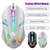 Limei S1 E Sports LED Mouse cu fir iluminat din spate luminos USB cu fir pentru laptop de birou Mute Mouse pentru jocuri pentru 