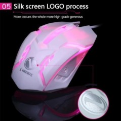 Limei S1 E Sports LED Mouse cu fir iluminat din spate luminos USB cu fir pentru laptop de birou Mute Mouse pentru jocuri pentru 