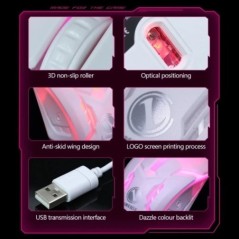 Limei S1 E Sports LED Mouse cu fir iluminat din spate luminos USB cu fir pentru laptop de birou Mute Mouse pentru jocuri pentru 