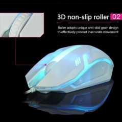 Limei S1 E Sports LED Mouse cu fir iluminat din spate luminos USB cu fir pentru laptop de birou Mute Mouse pentru jocuri pentru 