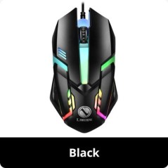 Limei S1 E Sports LED Mouse cu fir iluminat din spate luminos USB cu fir pentru laptop de birou Mute Mouse pentru jocuri pentru 