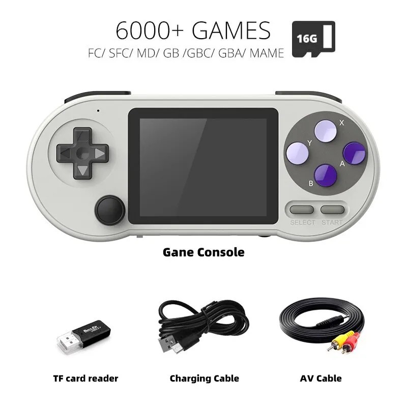 DATA FROG SF2000 Consolă de jocuri portabilă portabilă 3 inchi IPS Console de jocuri retro 6000 de jocuri încorporate Jocuri vid