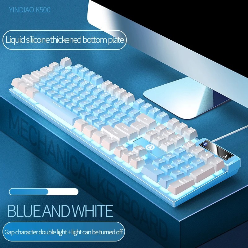 YINDIAO Tastatură Gaming Laptop cu fir Desktopuri PC Computer Accesorii de birou Tastaturi pentru jucători cu profil redus cu ta